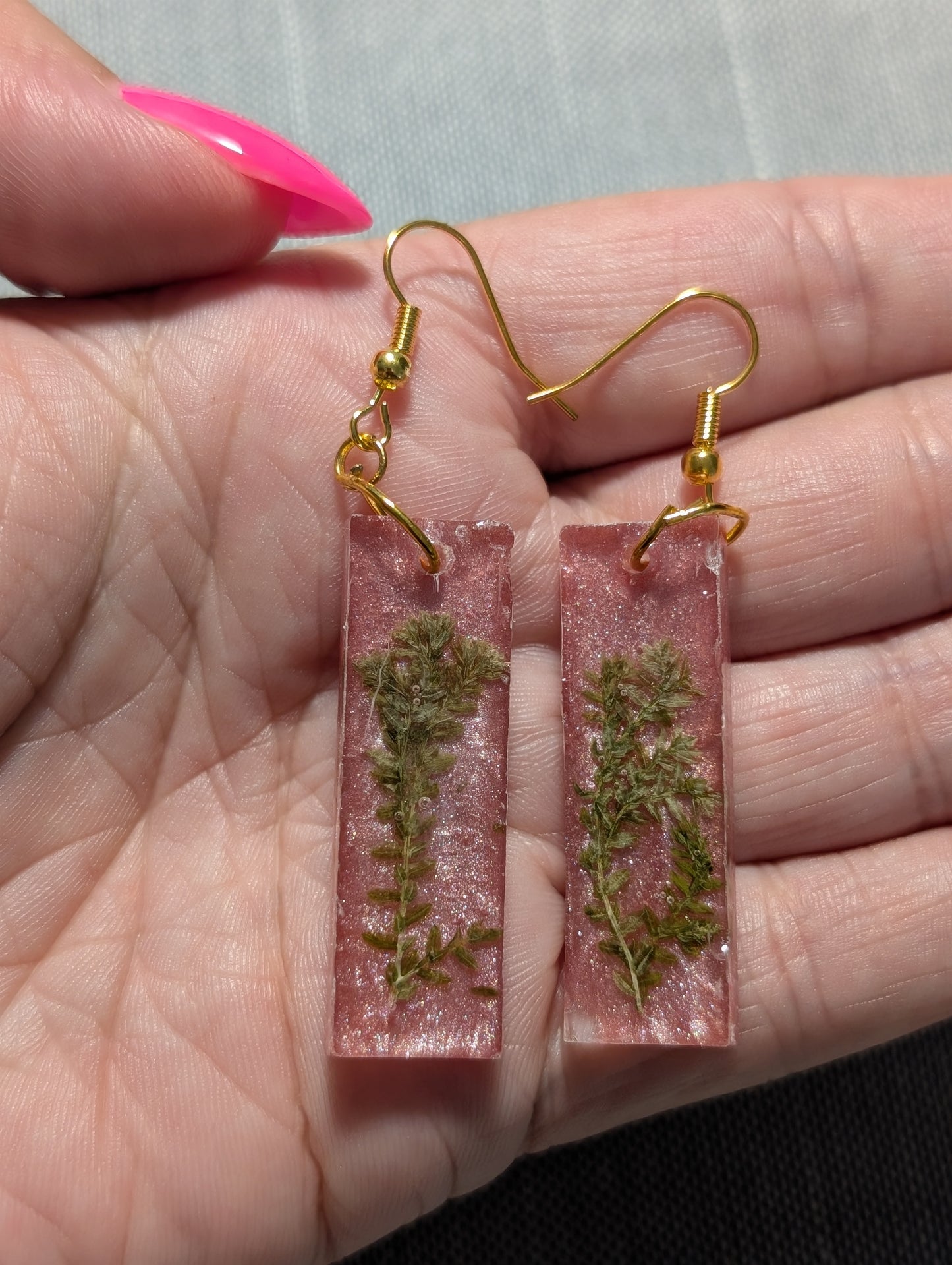 Green moss Earrings