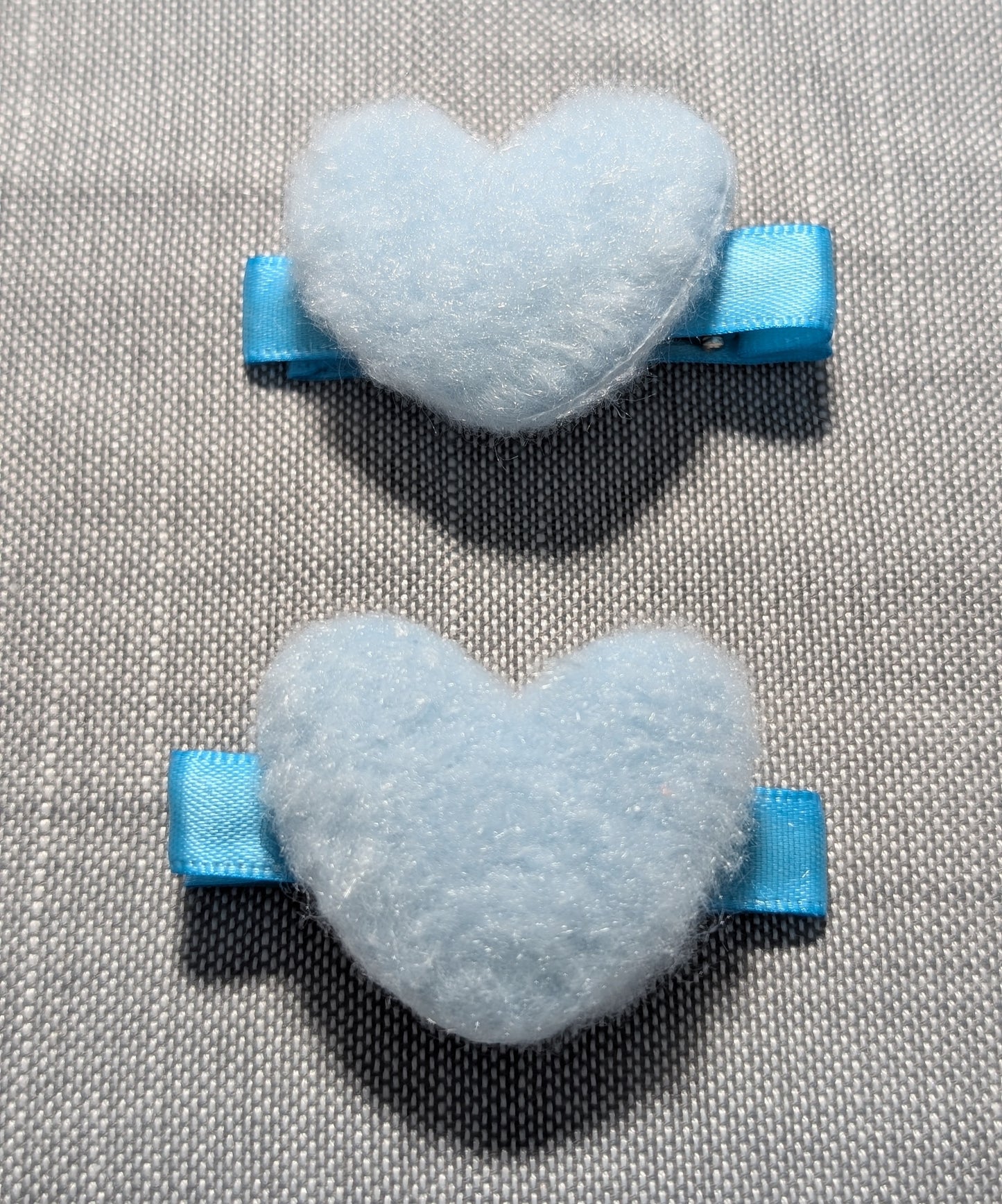 Fuzzy and Soft Heart Hairclips