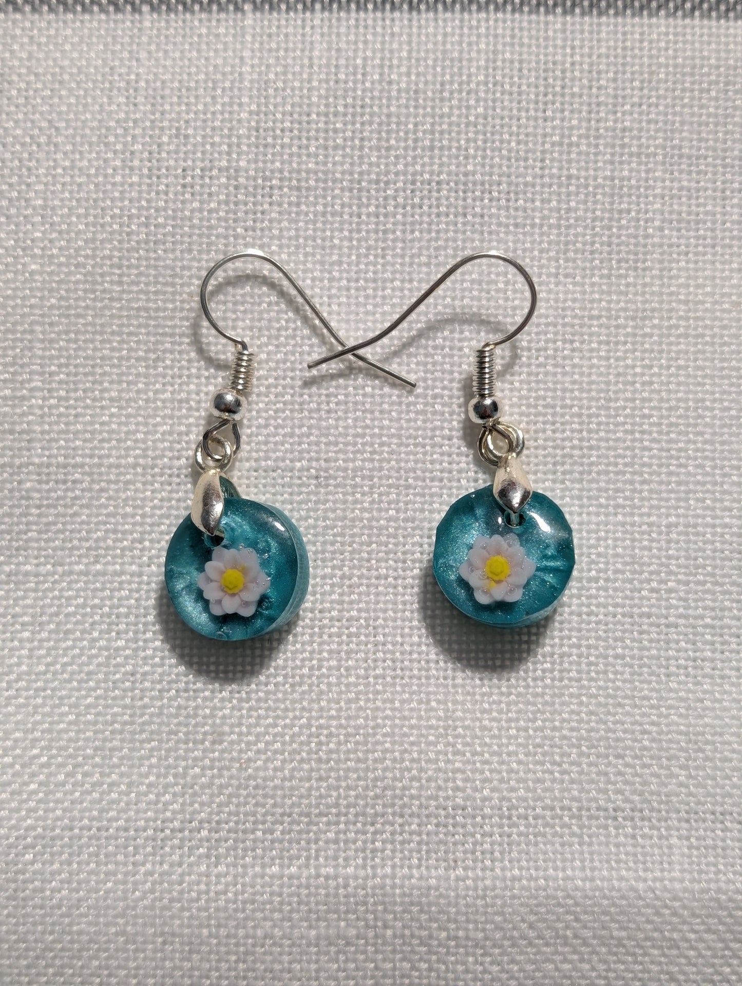 Delicate White Flower Earrings