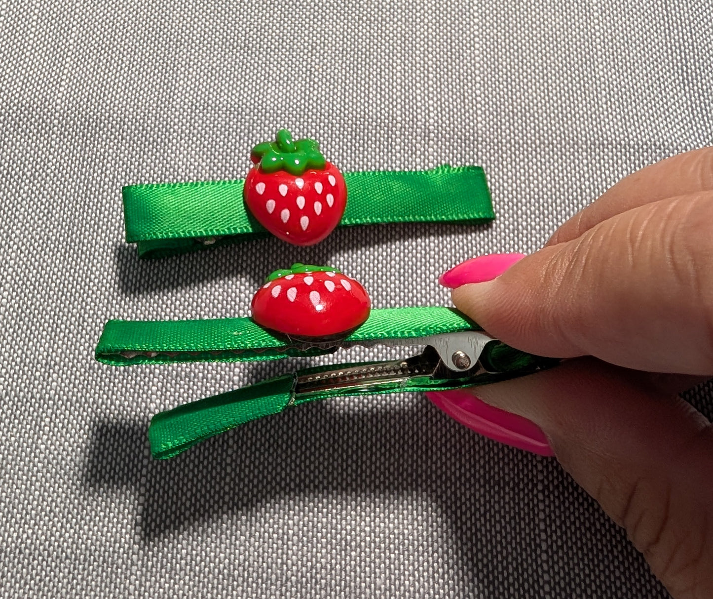 Sweet Strawberry Hair Clips