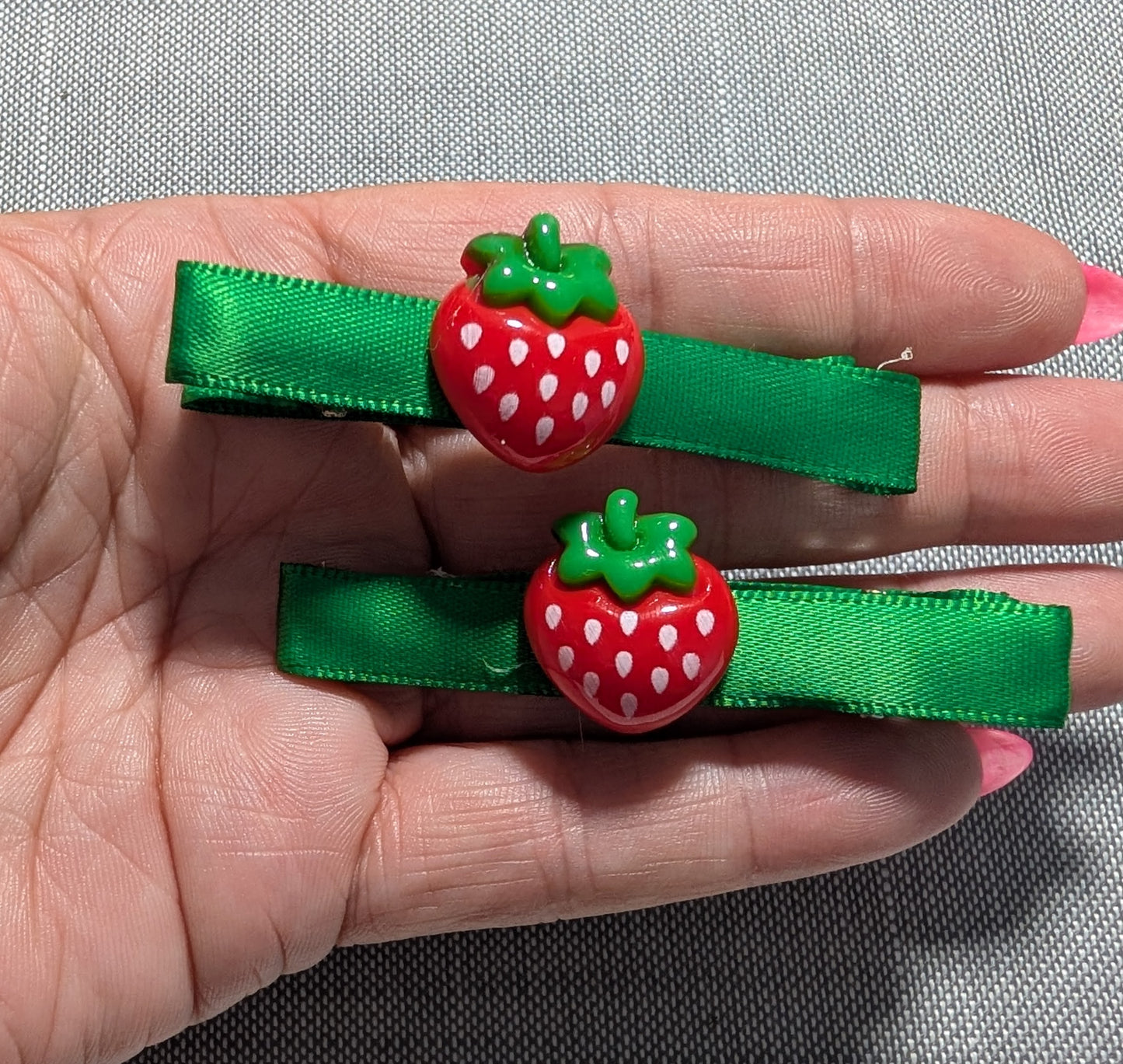 Sweet Strawberry Hair Clips
