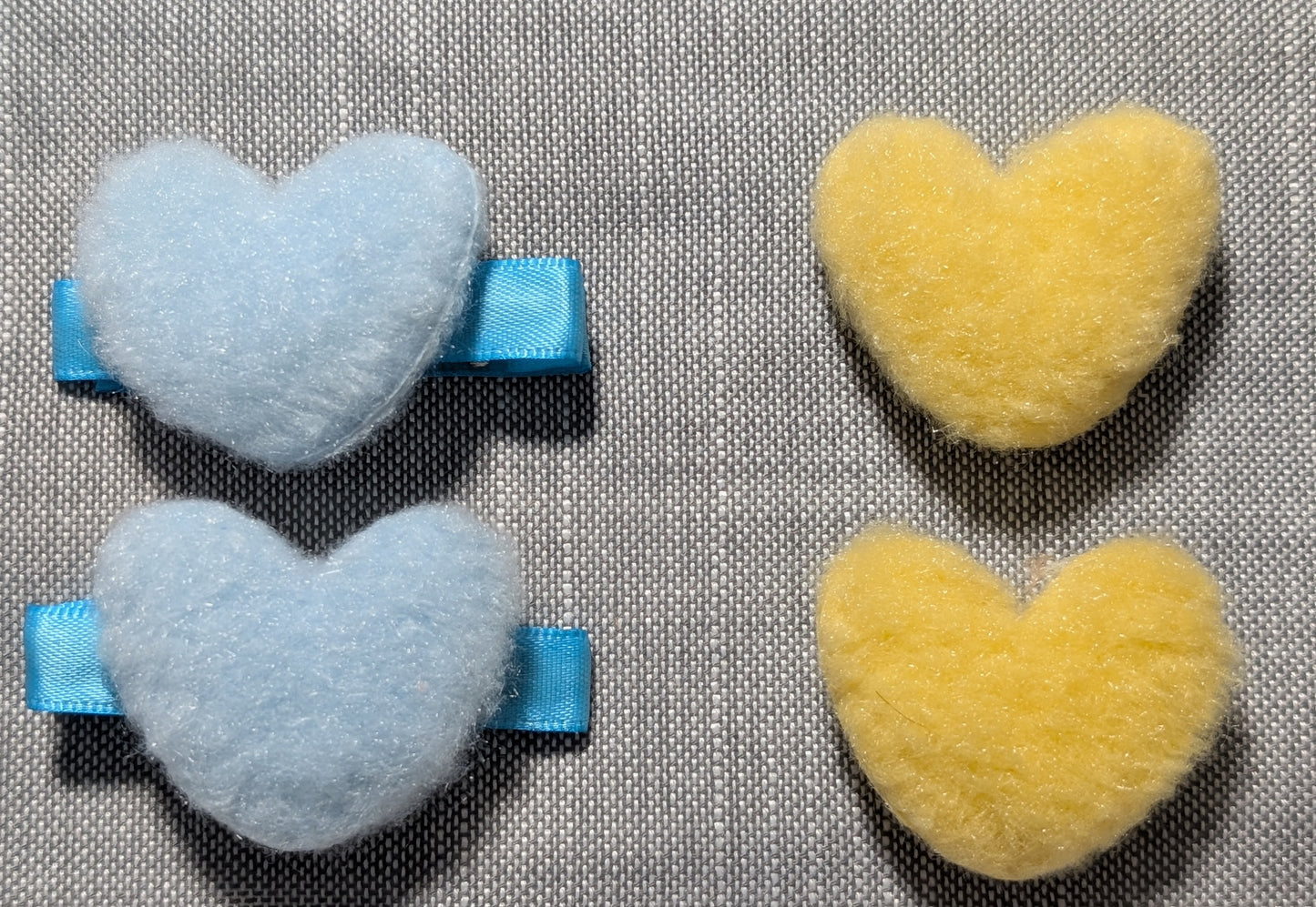 Fuzzy and Soft Heart Hairclips