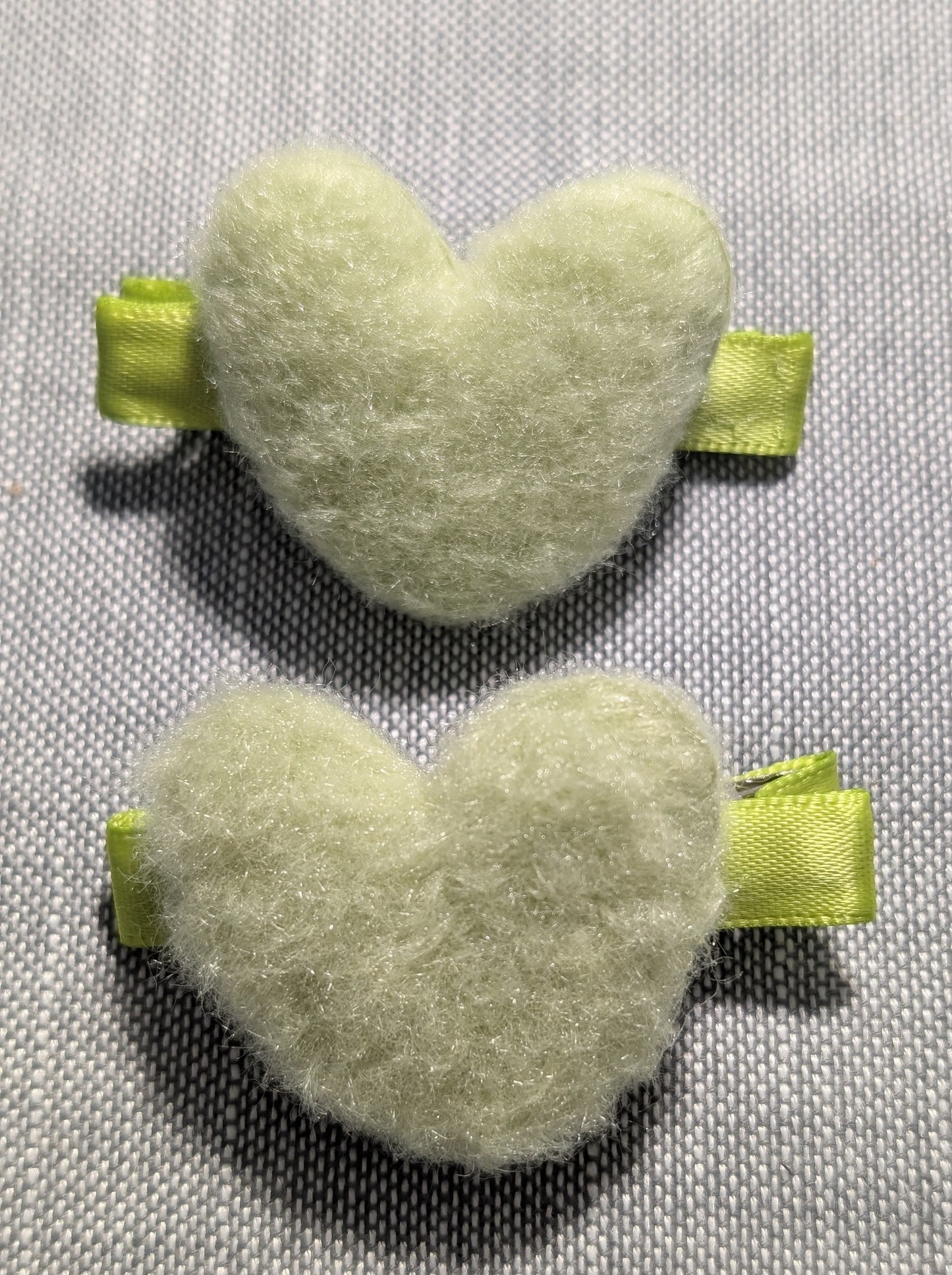Fuzzy and Soft Heart Hairclips
