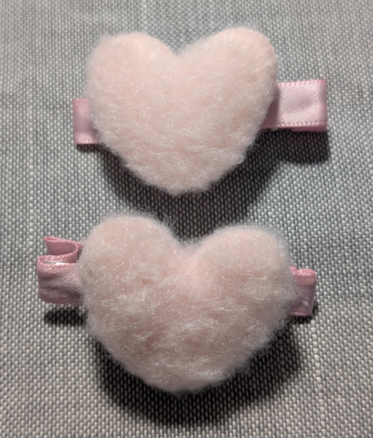 Fuzzy and Soft Heart Hairclips