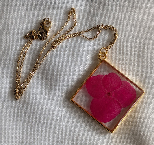 Pink Flower Necklace