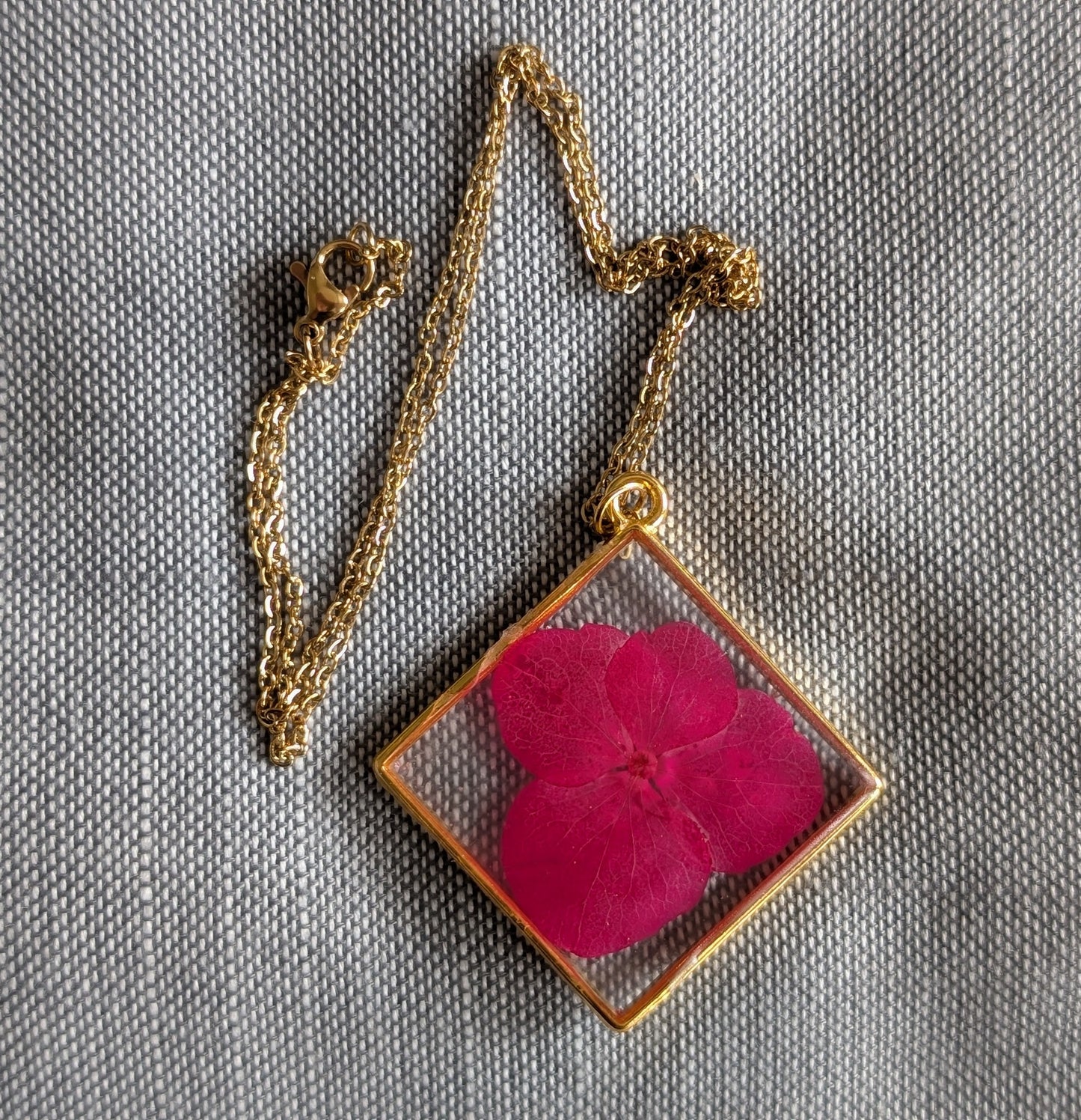 Pink Flower Necklace